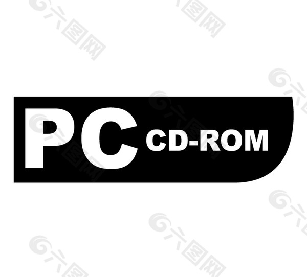 PC CD-ROM logo设计欣赏 PC CD-ROM下载标志设计欣赏