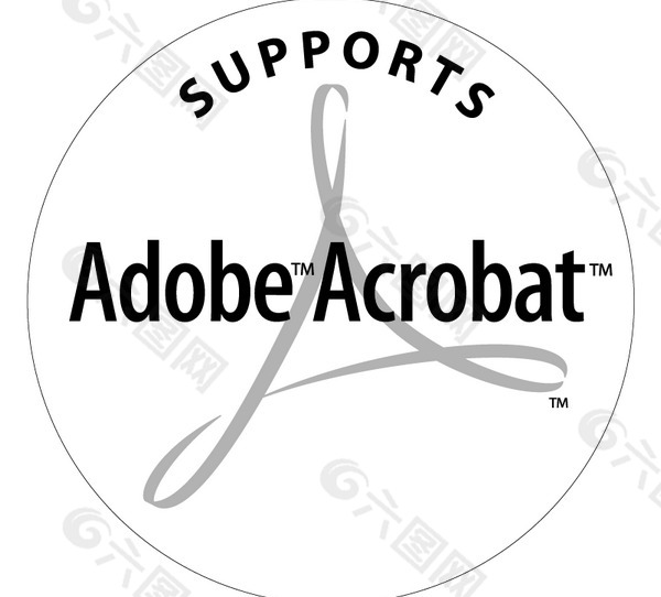 Adobe Acrobat Supports logo设计欣赏 Adobe Acrobat Supports下载标志设计欣赏