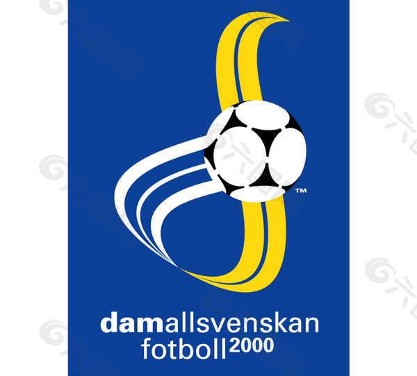 sweden damallsvenskan logo設計欣賞 足球隊隊徽logo設計 - sweden