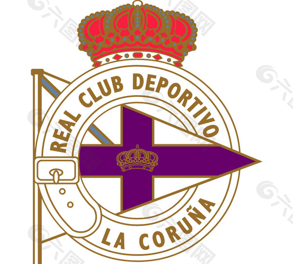 Deportivo La Coruna logo设计欣赏 足球和IT公司标志 - Deportivo La Coruna下载标志设计欣赏