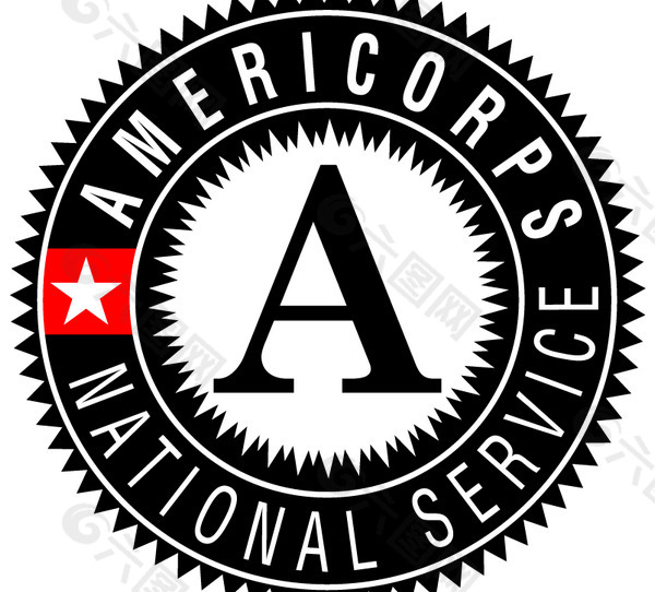 AmeriCorps National Service logo设计欣赏 国外知名公司标志范例 - AmeriCorps National Service下载标志设计欣赏