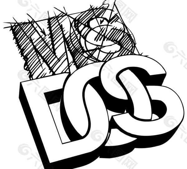 MS DOS logo设计欣赏 国外知名公司标志范例 - MS DOS下载标志设计欣赏