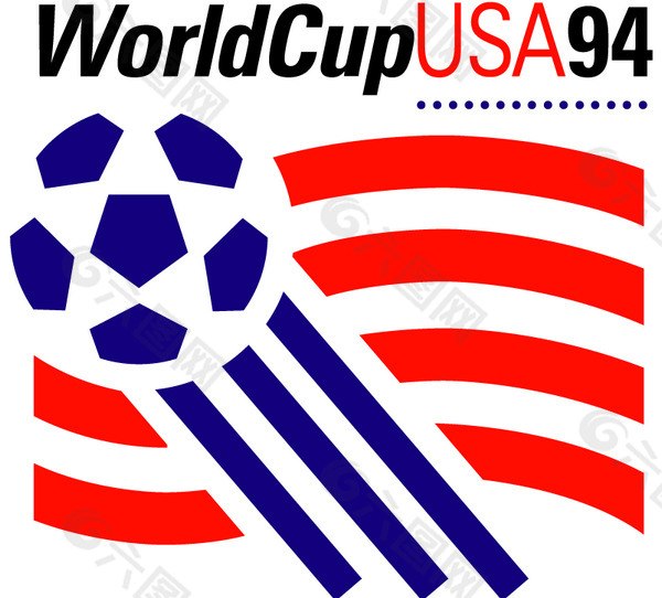 World Cup USA 94 logo设计欣赏 历届世界杯标志 - World Cup USA 94下载标志设计欣赏