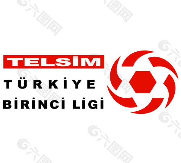 Telsim Turkiye Ligi logo设计欣赏 职业足球队标志 - Telsim Turkiye Ligi下载标志设计欣赏