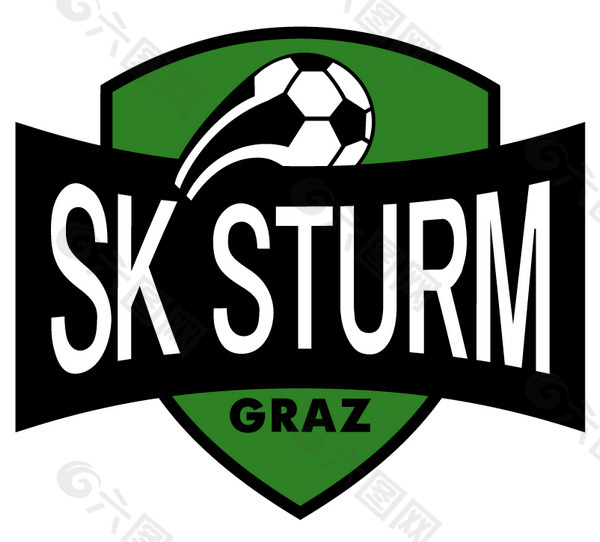 Sturm Graz logo设计欣赏 职业足球队标志 - Sturm Graz下载标志设计欣赏