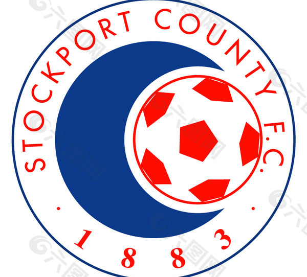 Stockport County FC logo设计欣赏 职业足球队标志 - Stockport County FC下载标志设计欣赏