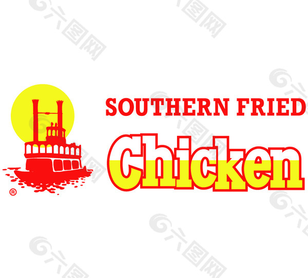 Southern Fried Chicken logo设计欣赏 南方炸鸡标志设计欣赏