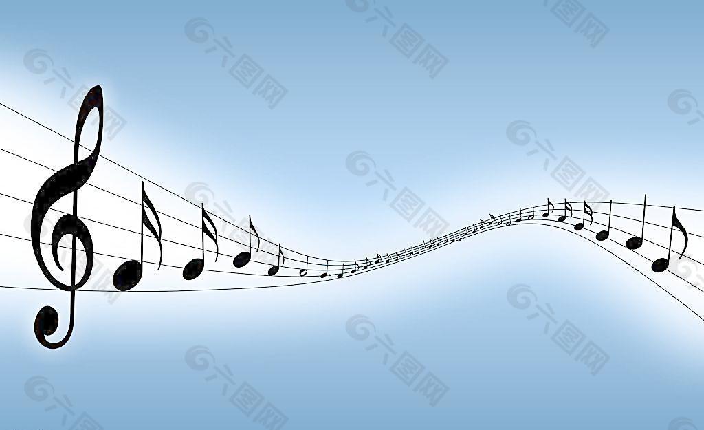 流线音乐音符背景图片背景素材免费下载 图片编号 六图网
