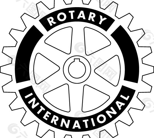 Rotary International logo设计欣赏 国际扶轮社标志设计欣赏