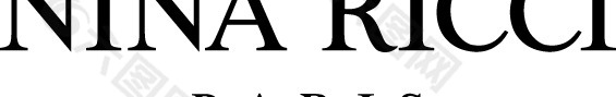 Nina Ricci Paris b&w logo设计欣赏 莲娜丽姿巴黎黑白标志设计欣赏