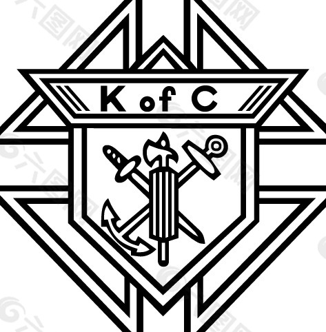 Knights of Columbus logo设计欣赏 哥伦布骑士标志设计欣赏