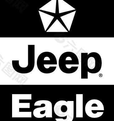 Jeep Eagle logo设计欣赏 吉普鹰标志设计欣赏