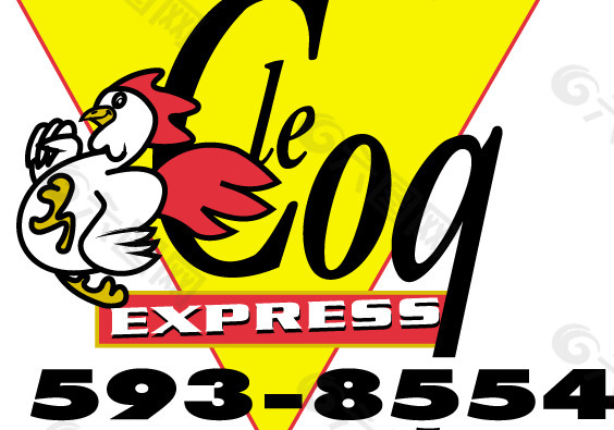 Coq Express logo设计欣赏 寇克快递标志设计欣赏