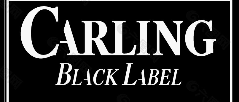 Carling Black label logo设计欣赏 卡兰黑色标签标志设计欣赏