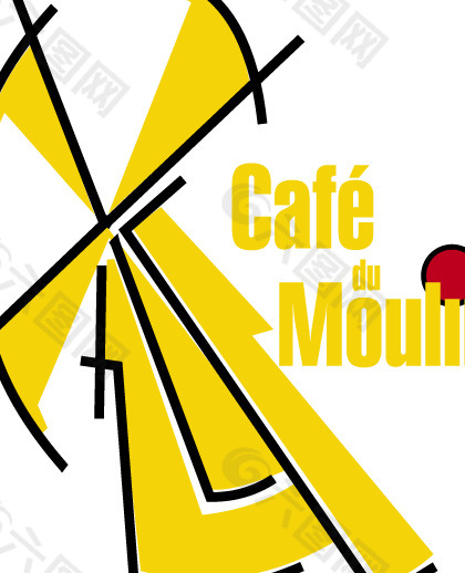 Cafe du Moulin logo设计欣赏 咖啡迪穆兰标志设计欣赏
