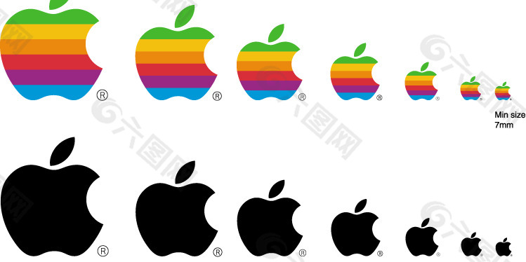 Apple logo设计欣赏 苹果标志设计欣赏