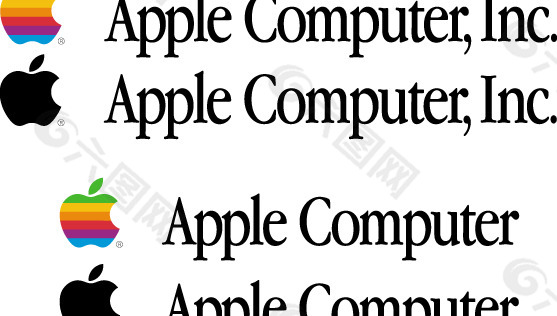 Apple Computer logo设计欣赏 苹果电脑标志设计欣赏