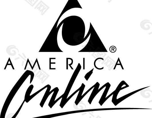 America Online logo设计欣赏 美国在线标志设计欣赏