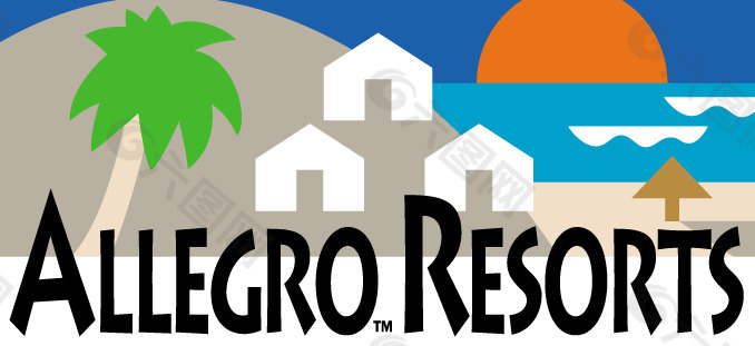 Allegro Resorts logo设计欣赏 快板度假村标志设计欣赏