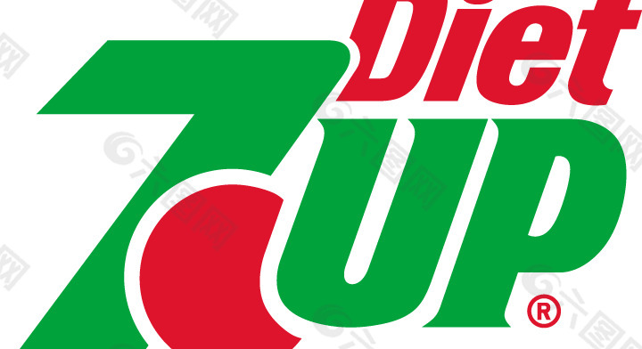 7UP Diet logo设计欣赏 七喜饮食标志设计欣赏
