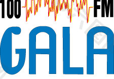 100FM Gala radio logo设计欣赏 100FM嘎拉电台标志设计欣赏