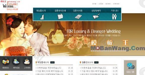 韩国蜜月旅行网站模板