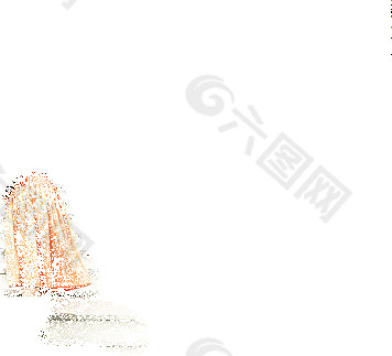 被风吹拂裙摆的女人GIF图片