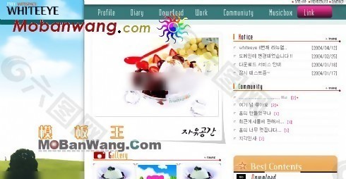 韩国餐饮娱乐网页模板