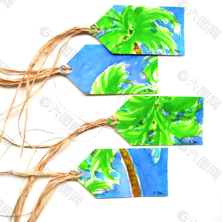 吊牌 植物 椰子树 免费素材