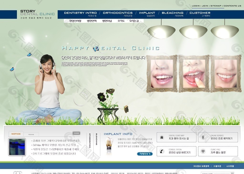 牙齿美容机构网页模板