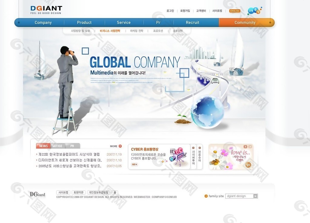 国际商务动态企业网页模板