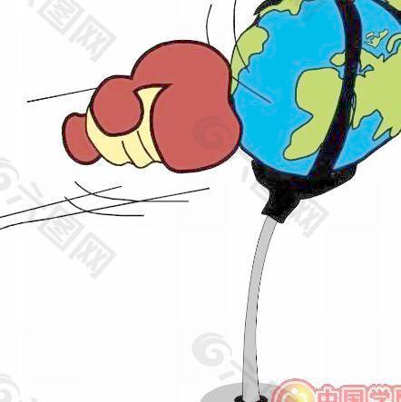 卡通地球太空