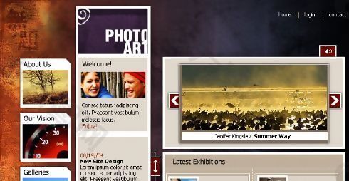 摄影展览网站FLASH模板