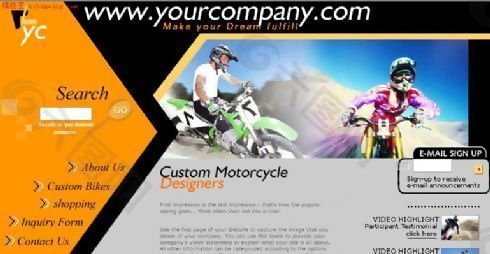 欧美摩托赛车网站模板