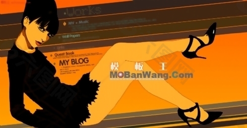欧美女性时尚网站_FLASH模板