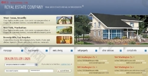 欧美房地产服务公司网站模板