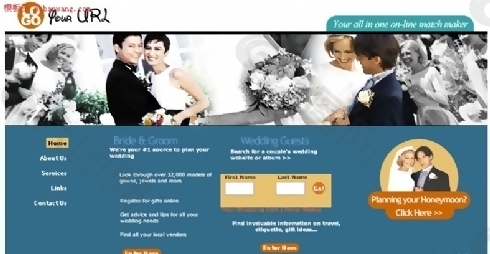 欧美婚礼设计网站模板