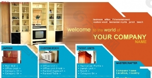 欧美橱柜家具展示网站模板