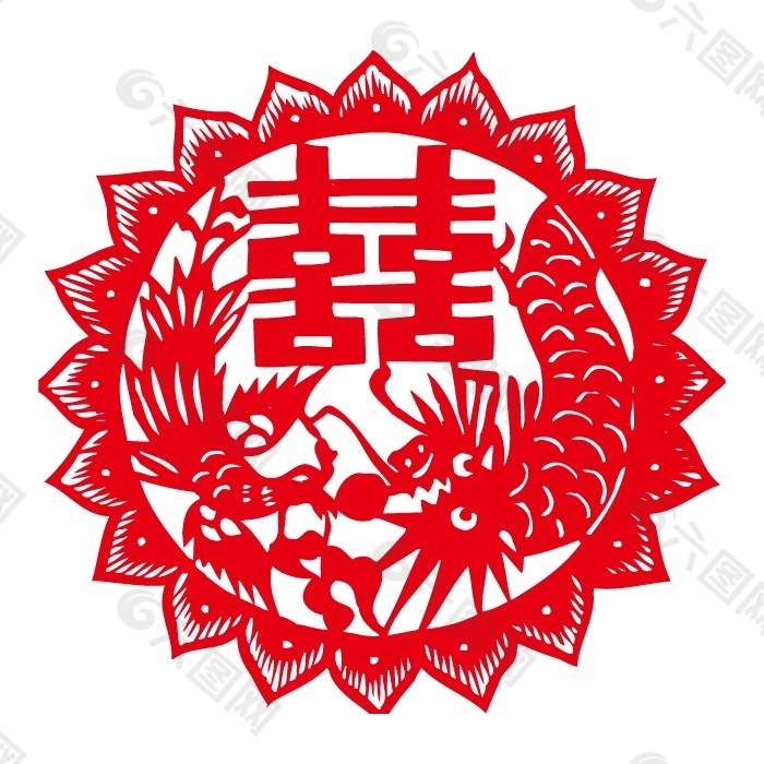 矢量图 风格 中国风 民族风 剪纸 免费素材