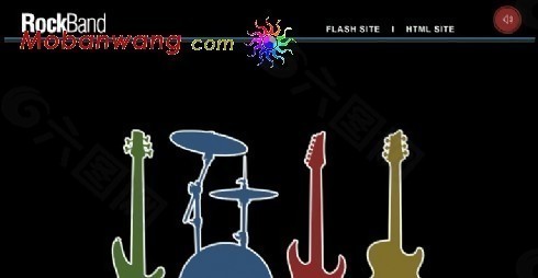 摇滚音乐网站模板