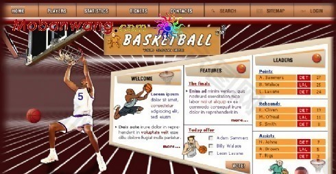 篮球俱乐部网站模板