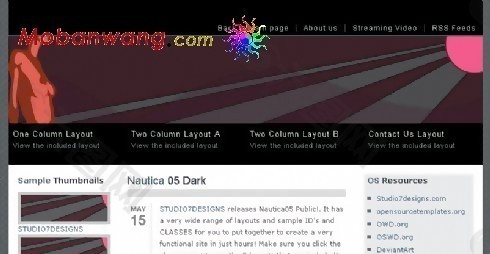 紫黑色公司网站模板