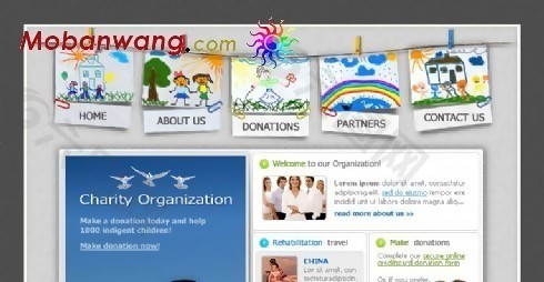 欧美慈善机构网页模板