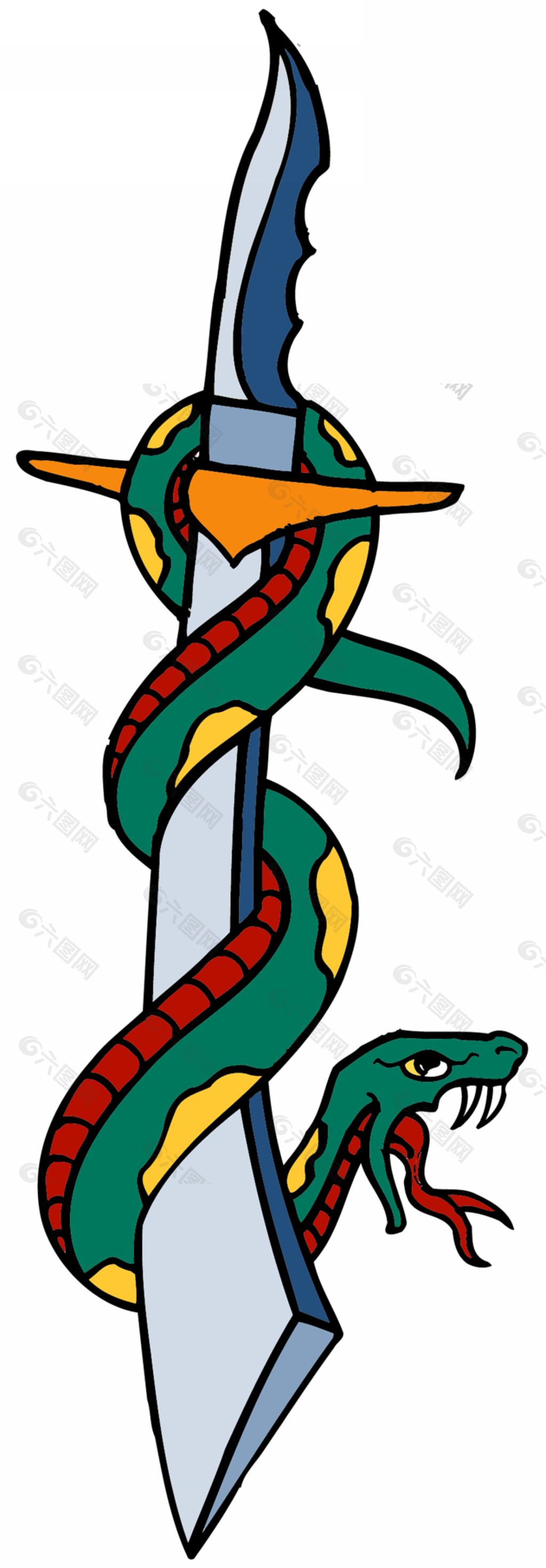 青蛇纹身