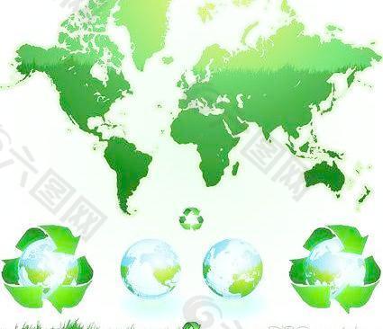 绿色的地球环保主题