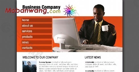 商务企业办公网页模板