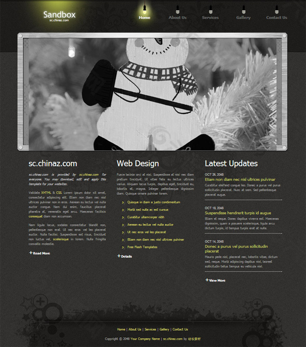 灰色复古设计CSS网页