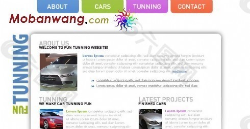 汽车视听系统企业网页模板