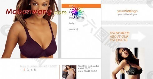 女性内衣品牌网页模板