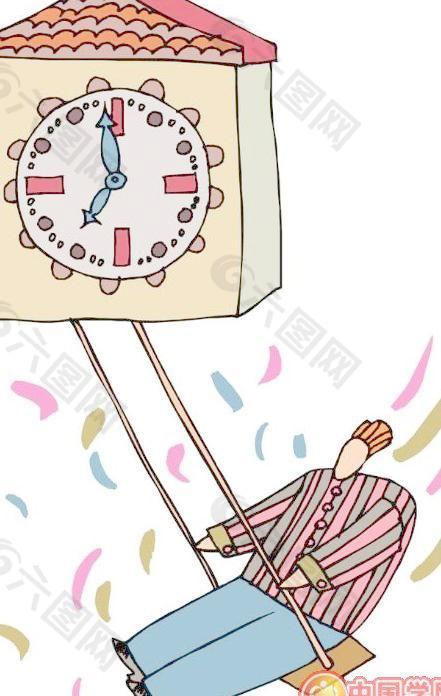 卡通时钟手表